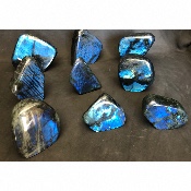 LABRADORITE bleue FORME LIBRE polie Lot de 9 pièces 