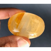 QUARTZ HÉMATOÏDE JAUNE  GALET 76 gr