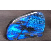 LABRADORITE bleue FORME LIBRE polie Lot de 4 pièces