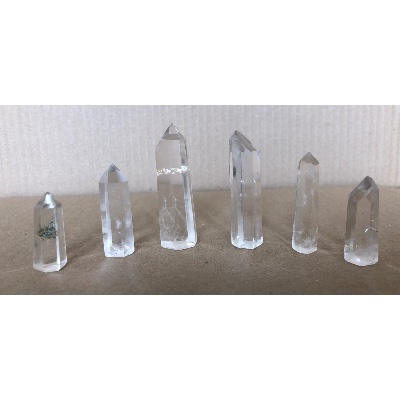 QUARTZ CRISTAL PRISME Lot de 6 pièces