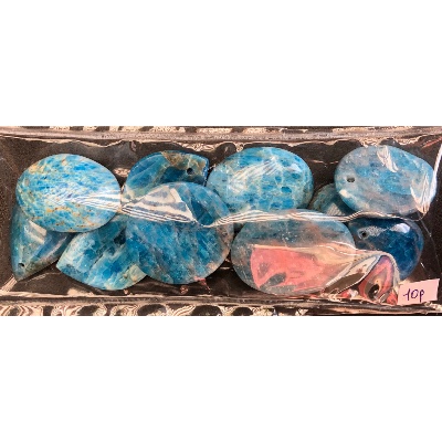 APATITE bleue PENDENTIF sachet de 10 pièces