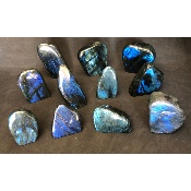 LABRADORITE bleue FORME LIBRE polie Lot de 11 pièces 