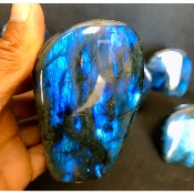 LABRADORITE bleue FORME LIBRE polie Lot de 7 pièces 