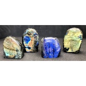 LABRADORITE Entièrement POLIE Lot de 4 Pièces