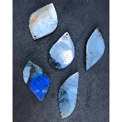 LABRADORITE bleue PENDENTIF Grand Modèle Paquet de 5 Pièces
