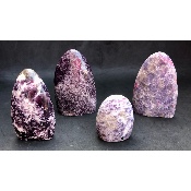 LÉPIDOLITE FORME LIBRE Lot de 4 pièces