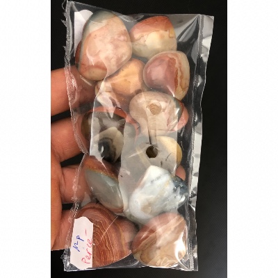 JASPE IMPRIMÉ COEUR PERCÉ Lot de 12 Pièces