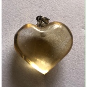 CITRINE COEUR PENDENTIF