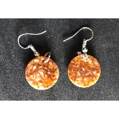 AGATE  FLEUR BOUCLE D'OREILLE