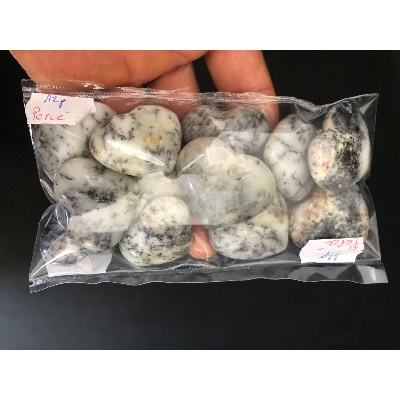 AGATE FOUGÈRE COEUR PERCÉ Lot de 12 Pièces