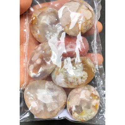 AGATE FLEUR GALET sachet de 7 pièces