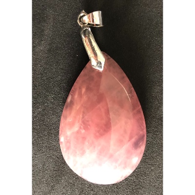 QUARTZ ROSE  PENDENTIF