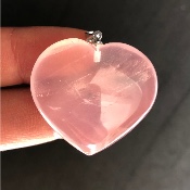 QUARTZ ROSE  COEUR PENDENTIF