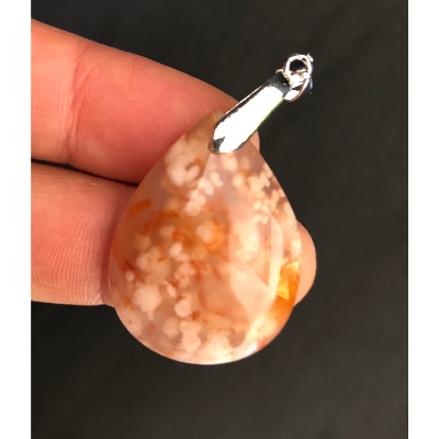 AGATE  FLEUR PENDENTIF 7,7 gr