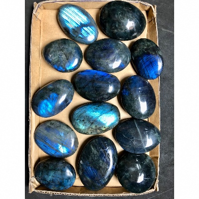 LABRADORITE bleue GALET Lot de 15 pièces