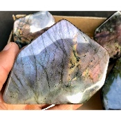 LABRADORITE MULTICOLORE  POLIE Lot de 5 pièces