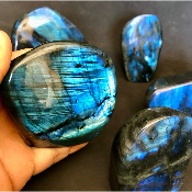 LABRADORITE bleue FORME LIBRE polie Lot de 7 pièces 