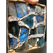 LABRADORITE UNE FACE POLIE Carton de 13 Pièces