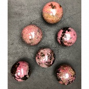 RHODONITE BOULE Lot de 6 pièces