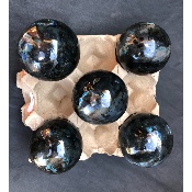 LABRADORITE SPHÈRE Lot de 5 pièces