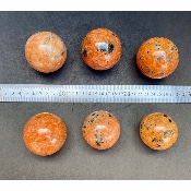 CALCITE ORANGE BOULE Lot de 6 Pièces