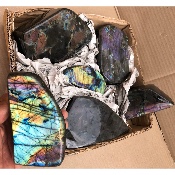 LABRADORITE Forme Libre Multicolore-Violet 6 Pièces