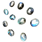LABRADORITE bleue GALET Lot de 10 pièces