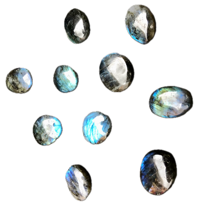 LABRADORITE bleue GALET Lot de 10 pièces