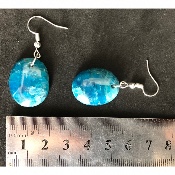 APATITE BLEUE BOUCLE D'OREILLE