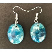 APATITE BLEUE BOUCLE D'OREILLE