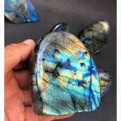 LABRADORITE FORME LIBRE Entièrement POLIE Lot de 2,37 pièces