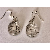 QUARTZ à INCLUSION TOURMALINE BOUCLE D'OREILLE