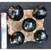 LABRADORITE SPHÈRE Lot de 5 pièces