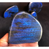 LABRADORITE bleue FORME LIBRE polie Lot de 4 pièces