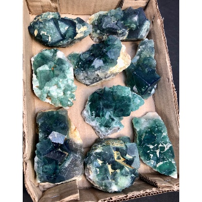 Fluorite brute lot de 9 pièces