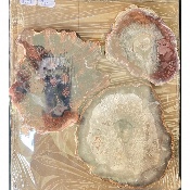 BOIS FOSSILE PLAQUE Deux Faces Polies Paquet de 1500g