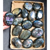 LABRADORITE multicolore GALET Lot de 16 pièces