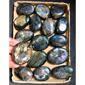 LABRADORITE multicolore GALET Lot de 16 pièces
