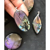 LABRADORITE PENDENTIF Grand Modèle Lot de 5 Pièces