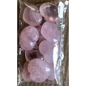 QUARTZ ROSE COEUR lot de 10 pièces