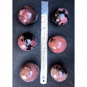 RHODONITE BOULE Lot de 6 pièces