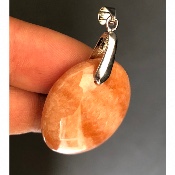 PIERRE DE LUNE ORANGE PENDENTIF