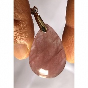 QUARTZ ROSE  PENDENTIF