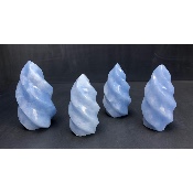CALCITE bleue FLAMME Lot de 4 pièces