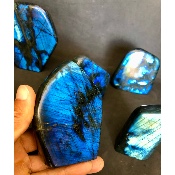 LABRADORITE bleue FORME LIBRE POLIE Lot de 2.38Kg