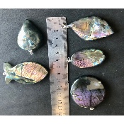 LABRADORITE PENDENTIF Grand Modèle Lot de 5 Pièces