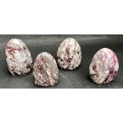 TOURMALINE ROSE FORME LIBRE lot de 4 pièces