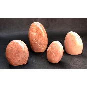 PIERRE DE LUNE ORANGE FORME LIBRE Lot de 4 pièces