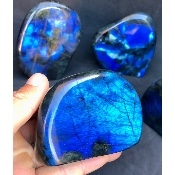 LABRADORITE bleue FORME LIBRE polie Lot de 4 pièces 