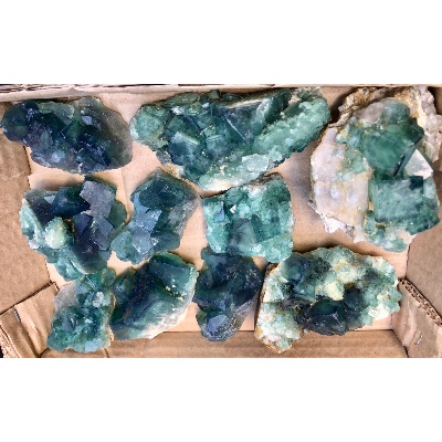 Fluorite brute lot de 10 pièces